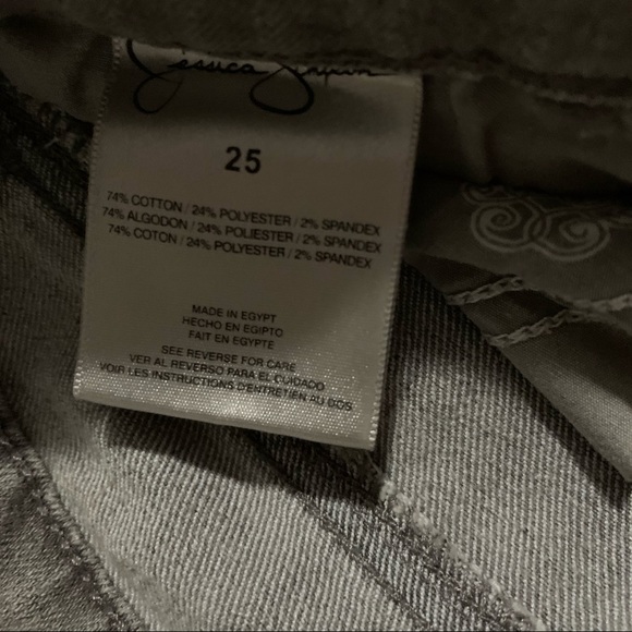 Jessica Simpson LR Zip Ankle Skinny Gray Jeans - Picture 4 of 8